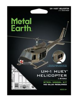 METAL EARTH - HÉLICOPTÈRE UH-1 HUEY 2 FEUILLES 2,25 FEUILLES